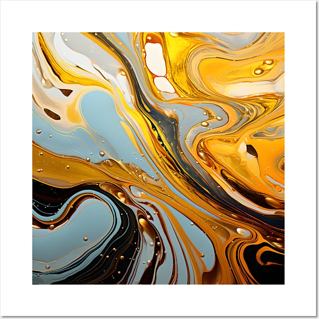 Amber Waves Fluid Abstract Wall Art by AbstractGuy